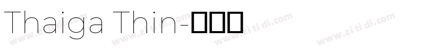 Thaiga Thin字体转换